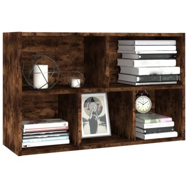 vidaXL Βιβλιοθήκη/Ντουλάπι Καπνιστή Δρυς 50x25x80cm Επεξεργ. Ξύλο 1 τεμ.