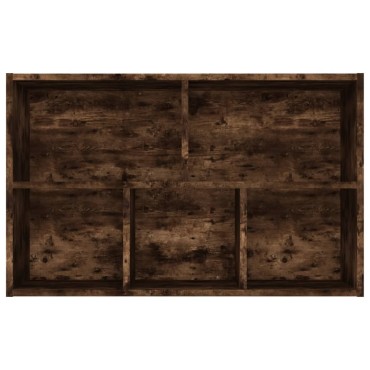 vidaXL Βιβλιοθήκη/Ντουλάπι Καπνιστή Δρυς 50x25x80cm Επεξεργ. Ξύλο 1 τεμ.