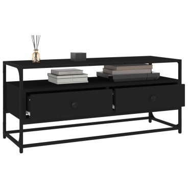 vidaXL Έπιπλο Τηλεόρασης Μαύρο 100x35x45cm από Επεξεργασμένο Ξύλο