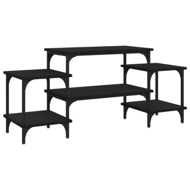vidaXL Έπιπλο Τηλεόρασης Μαύρο 117x35x52cm Επεξεργασμένο Ξύλο