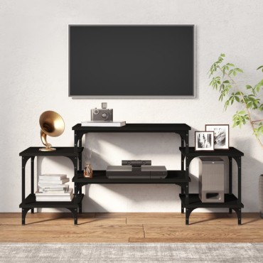 vidaXL Έπιπλο Τηλεόρασης Μαύρο 117x35x52cm Επεξεργασμένο Ξύλο