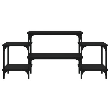 vidaXL Έπιπλο Τηλεόρασης Μαύρο 117x35x52cm Επεξεργασμένο Ξύλο