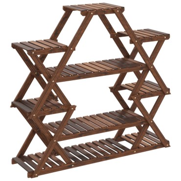 vidaXL Βάση Λουλουδιών 110x25x105 εκ. από Μασίφ Ξύλο Ελάτης
