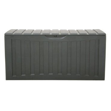 vidaXL Μπαούλο Αποθήκευσης Μαύρο 118 x 53 x 57 εκ. Πολυπροπυλένιο