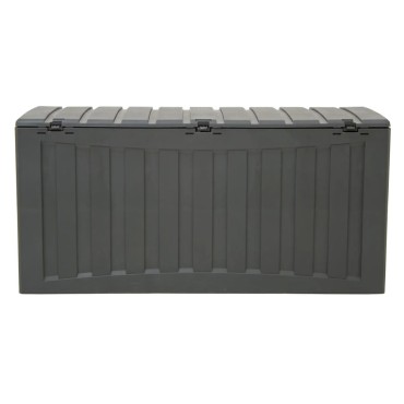 vidaXL Μπαούλο Αποθήκευσης Μαύρο 118 x 53 x 57 εκ. Πολυπροπυλένιο