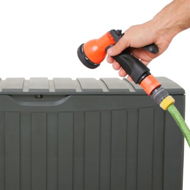 vidaXL Μπαούλο Αποθήκευσης Μαύρο 118 x 53 x 57 εκ. Πολυπροπυλένιο