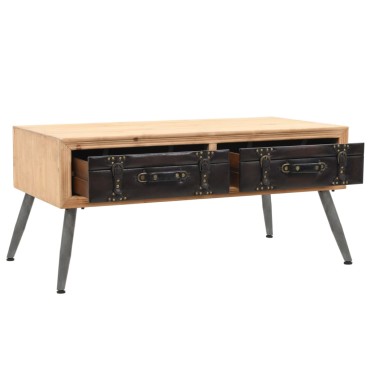 vidaXL Τραπεζάκι Σαλονιού 115x55x50cm από Μασίφ Ξύλο Ελάτης 1 τεμ.
