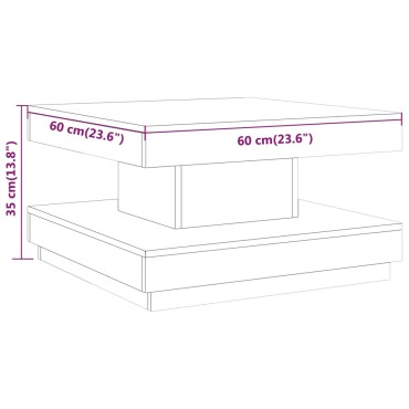vidaXL Τραπεζάκι Σαλονιού Ανοιχτό Καφέ 60x60x35cm από MDF 1 τεμ.