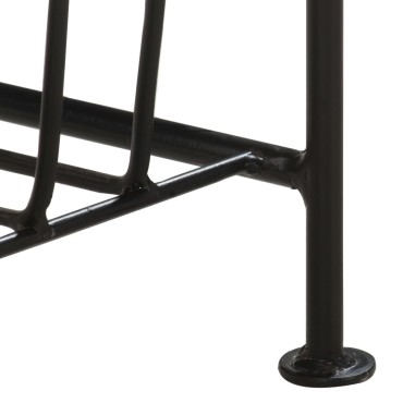 vidaXL Ραφιέρα Περιοδικών 40x30x50cm Μασίφ Ξύλο Μάνγκο / Ατσάλι 1 τεμ.