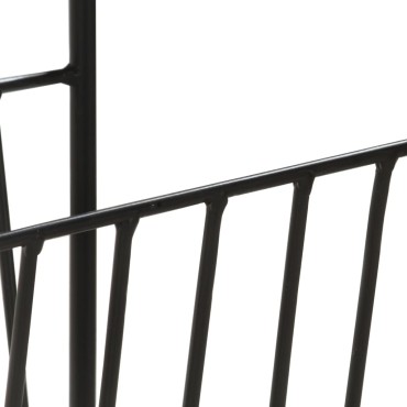 vidaXL Ραφιέρα Περιοδικών 40x30x50cm Μασίφ Ξύλο Μάνγκο / Ατσάλι 1 τεμ.