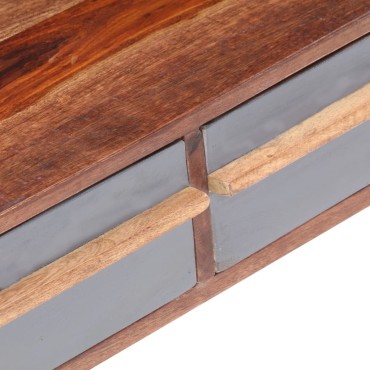 vidaXL Τραπεζάκι Σαλονιού Γκρι 110x50x40cm από Μασίφ Ξύλο 1 τεμ.