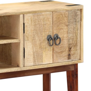 vidaXL Τραπέζι Κονσόλα 115x30x76cm από Μασίφ Ακατέργαστο Ξύλο Μάνγκο 1 τεμ.