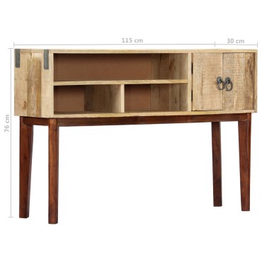 vidaXL Τραπέζι Κονσόλα 115x30x76cm από Μασίφ Ακατέργαστο Ξύλο Μάνγκο 1 τεμ.