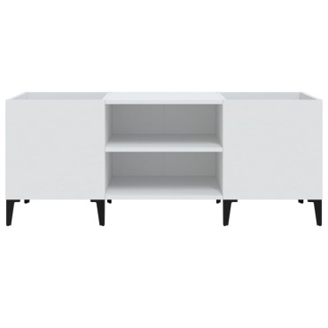 vidaXL Δισκοθήκη Λευκή 121x38x48cm Επεξεργασμένο Ξύλο 1 τεμ.