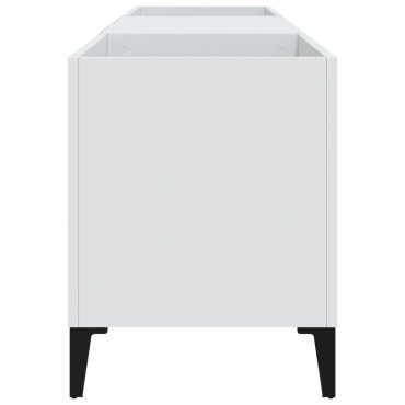 vidaXL Δισκοθήκη Λευκή 121x38x48cm Επεξεργασμένο Ξύλο 1 τεμ.