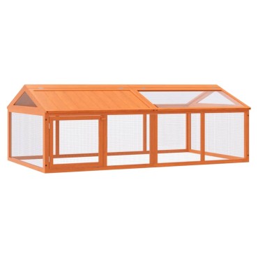 vidaXL Κουτί Περίφραξης Καφέ 200x112,5x74 εκ. από Μασίφ Ξύλο Πεύκου