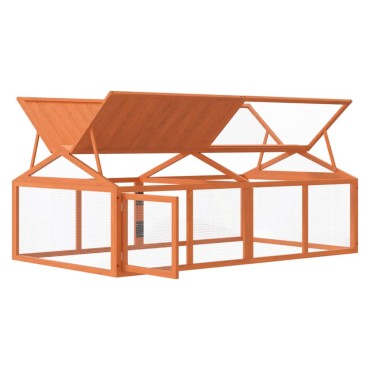 vidaXL Κουτί Περίφραξης Καφέ 200x112,5x74 εκ. από Μασίφ Ξύλο Πεύκου