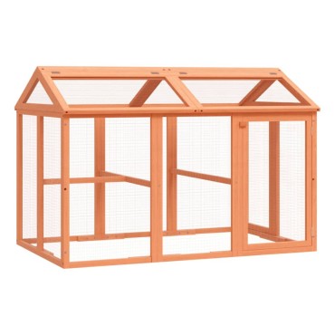 vidaXL Κουτί Περίφραξης Καφέ 141 x 94 x 104 εκ. από Μασίφ Ξύλο Πεύκου