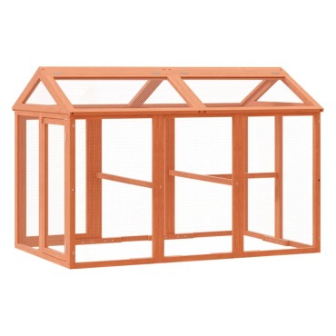 vidaXL Κουτί Περίφραξης Καφέ 141 x 94 x 104 εκ. από Μασίφ Ξύλο Πεύκου