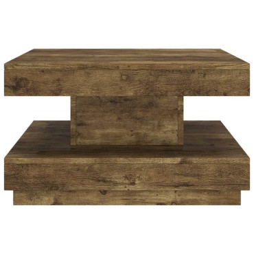 vidaXL Τραπεζάκι Σαλονιού Σκούρο Καφέ 60x60x35cm από MDF 1 τεμ.