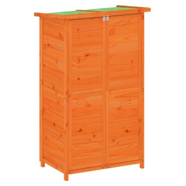 vidaXL Αποθήκη Εργαλείων Κήπου Καφέ 83x57x140 εκ. Μασίφ Ξύλο Πεύκου