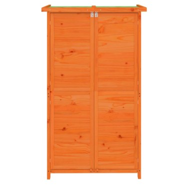 vidaXL Αποθήκη Εργαλείων Κήπου Καφέ 83x57x140 εκ. Μασίφ Ξύλο Πεύκου