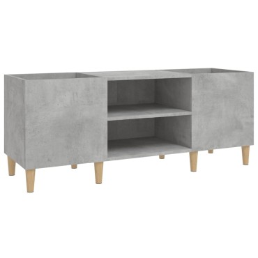 vidaXL Δισκοθήκη Γκρι Σκυροδέματος 121x38x48cm Επεξεργασμένο Ξύλο 1 τεμ.
