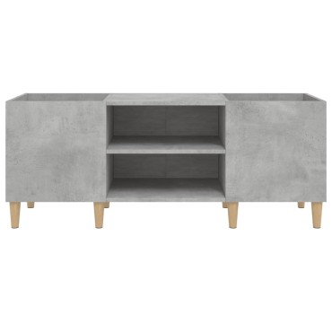 vidaXL Δισκοθήκη Γκρι Σκυροδέματος 121x38x48cm Επεξεργασμένο Ξύλο 1 τεμ.