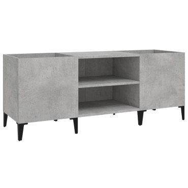 vidaXL Δισκοθήκη Γκρι Σκυροδέματος 121x38x48cm Επεξεργασμένο Ξύλο 1 τεμ.
