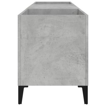 vidaXL Δισκοθήκη Γκρι Σκυροδέματος 121x38x48cm Επεξεργασμένο Ξύλο 1 τεμ.