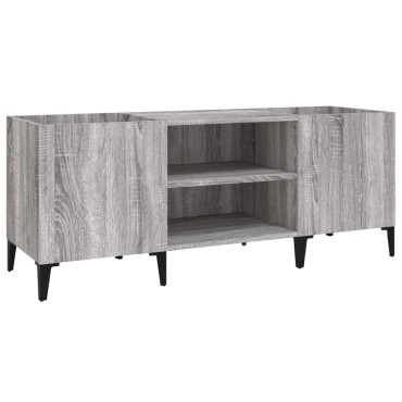 vidaXL Δισκοθήκη Γκρι Sonoma 121x38x48cm από Επεξεργασμένο Ξύλο 1 τεμ.