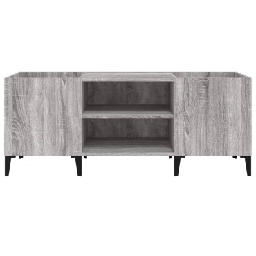 vidaXL Δισκοθήκη Γκρι Sonoma 121x38x48cm από Επεξεργασμένο Ξύλο 1 τεμ.
