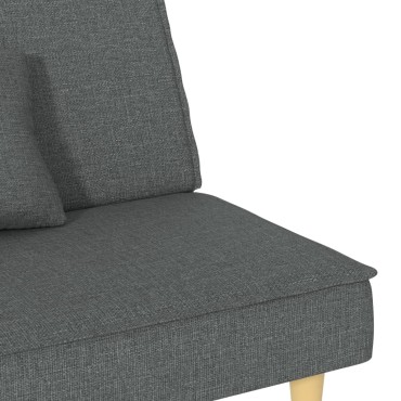 vidaXL Καναπές Κρεβάτι Σκούρο Γκρι Υφασμάτινος 200x100x33cm 1 τεμ. Γωνιακός