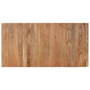 vidaXL Τραπεζαρία Μαύρη 180x90x77cm από Μασίφ Ξύλο Ακακίας 1 τεμ.