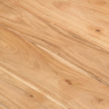 vidaXL Τραπεζαρία Μαύρη 180x90x77cm από Μασίφ Ξύλο Ακακίας 1 τεμ.