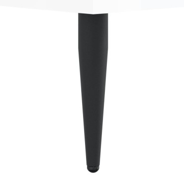 vidaXL Πλαίσιο Κρεβατιού Γυαλιστερό Λευκό 75x190 εκ Επεξεργασμένο Ξύλο
