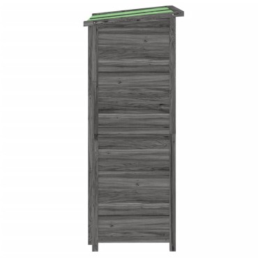 vidaXL Αποθήκη Εργαλείων Κήπου Γκρι 83x57x140 εκ. Μασίφ Ξύλο Πεύκου