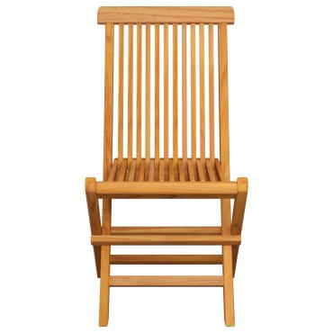 vidaXL Καρέκλες Κήπου 2 τεμ. από Μασίφ Ξύλο Teak με Πράσινα Μαξιλάρια 47x60x89cm