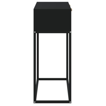 vidaXL Τραπέζι Κονσόλα Μαύρο 80x30x75cm Επεξεργασμένο Ξύλο / Σίδηρος 1 τεμ.