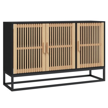 vidaXL Μπουφές Μαύρος 105x30x65cm από Επεξεργασμένο Ξύλο 1 τεμ.