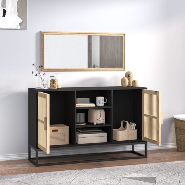 vidaXL Μπουφές Μαύρος 105x30x65cm από Επεξεργασμένο Ξύλο 1 τεμ.