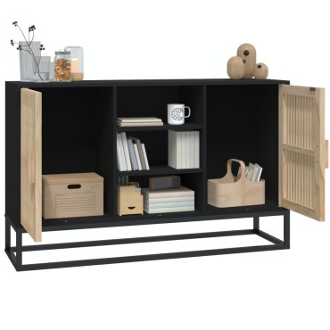 vidaXL Μπουφές Μαύρος 105x30x65cm από Επεξεργασμένο Ξύλο 1 τεμ.