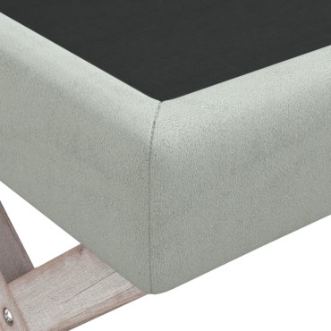 vidaXL Σκαμπό Αποθήκευσης Ανοιχτό Γκρι 110x45x49cm Βελούδινο 1 τεμ.
