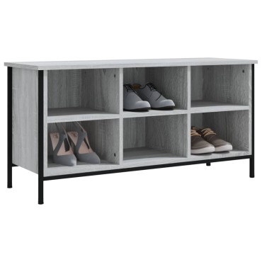 vidaXL Παπουτσοθήκη Γκρι Sonoma 100x35x50cm από Επεξεργασμένο Ξύλο