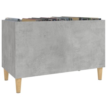 vidaXL Δισκοθήκη Γκρι Σκυροδέματος 74,5x38x48cm Επεξεργασμένο Ξύλο