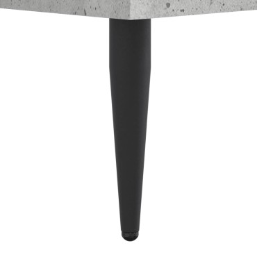 vidaXL Πλαίσιο Κρεβατιού Γκρι Σκυροδέματος 75 x 190 εκ. Επεξεργ. Ξύλο