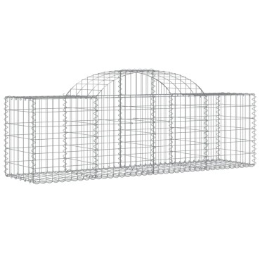 vidaXL Συρματοκιβώτια Τοξωτά 30 τεμ. 200x50x60/80 εκ. Γαλβαν. Ατσάλι