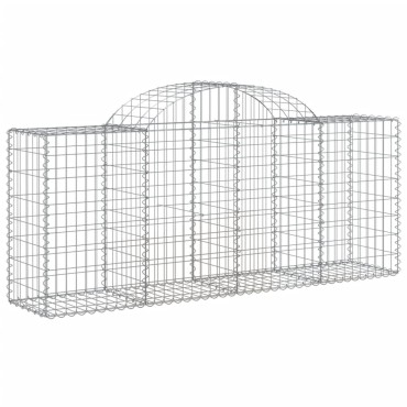 vidaXL Συρματοκιβώτια Τοξωτά 50 τεμ. 200x50x80/100 εκ. Γαλβαν. Ατσάλι