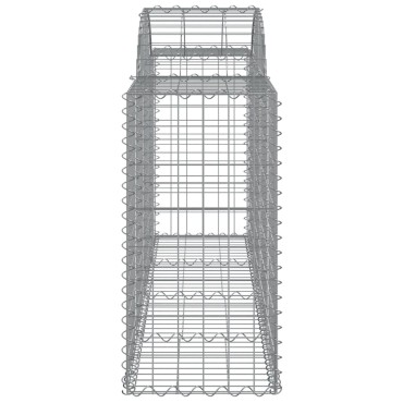 vidaXL Συρματοκιβώτια Τοξωτά 50 τεμ. 200x50x80/100 εκ. Γαλβαν. Ατσάλι