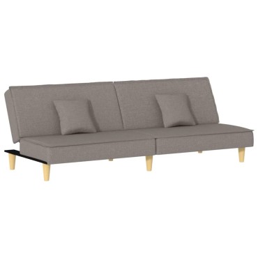 vidaXL Καναπές Κρεβάτι Taupe Υφασμάτινος 200x100x33cm 1 τεμ. Γωνιακός